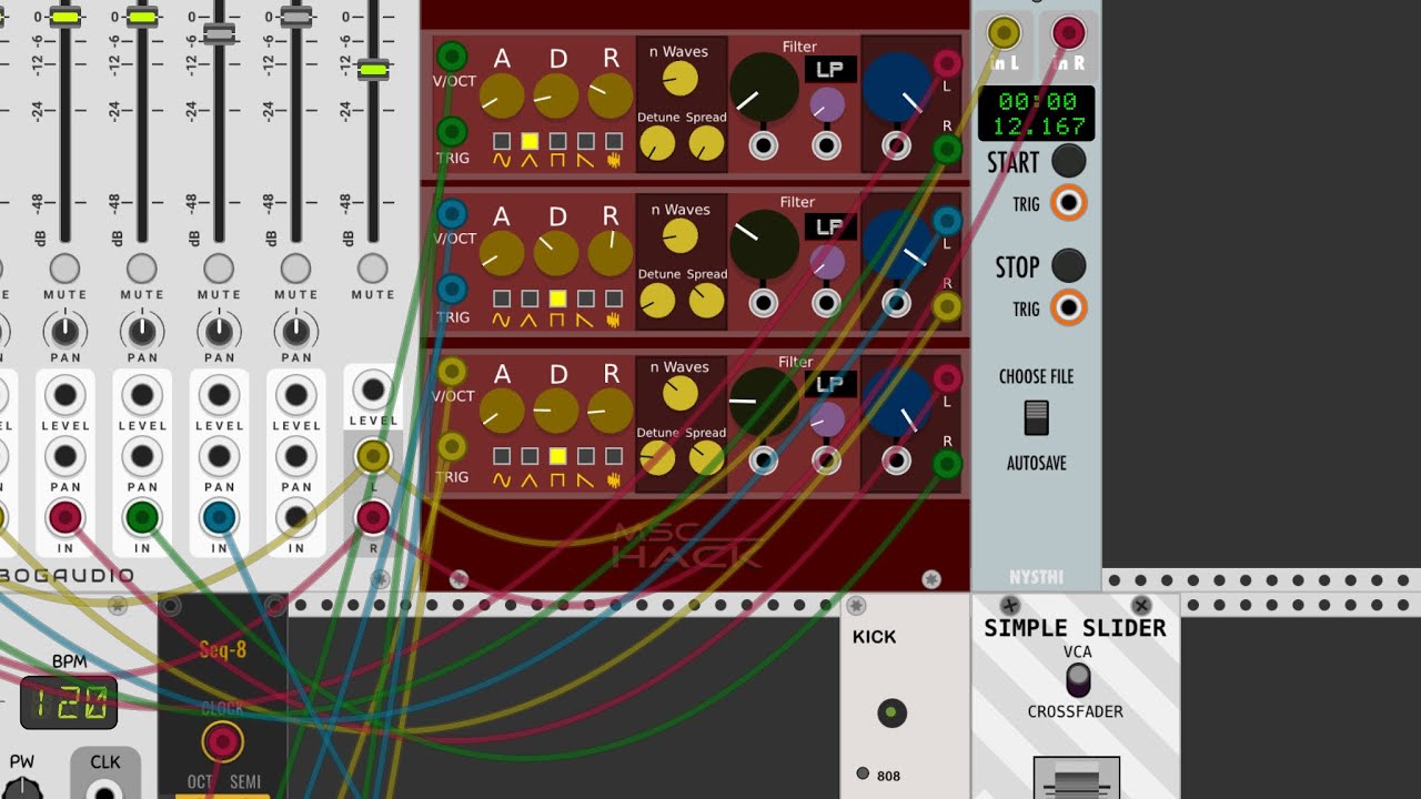 miRack - Tutorial: Patch creation and Recording as a wave file