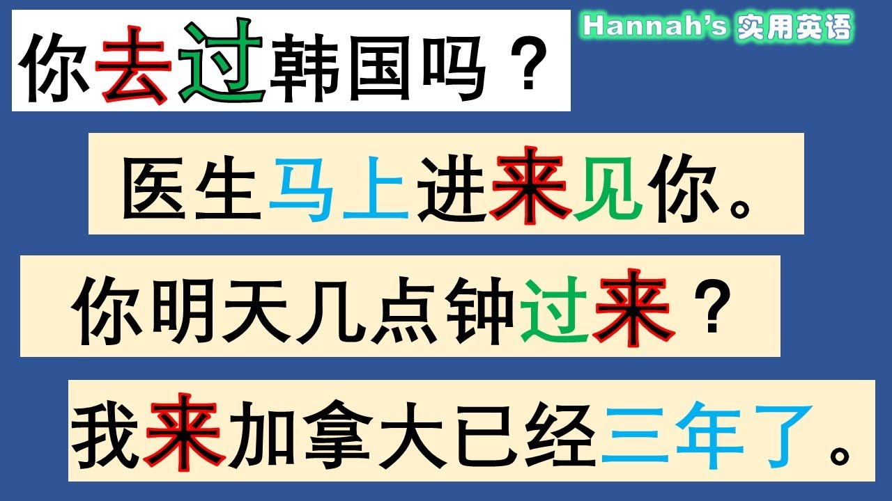 第85期  |实用英语 |日常生活英语 | 用 be 和 been 表达中文的“来”“去”“到”的四种情况 | 英文口语 | Hannah's 实用英语