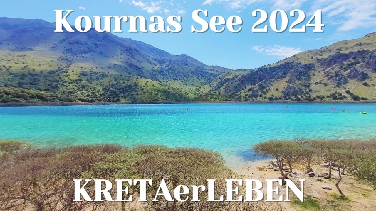 Der Kournas See - Kretas gr&ouml;&szlig;ter nat&uuml;rlicher S&uuml;&szlig;wassersee - im April 2024