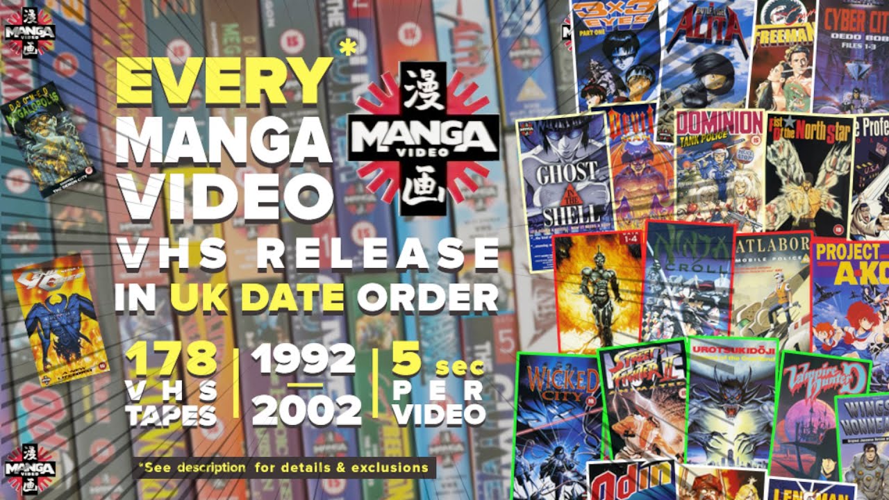 EVERY Manga Video VHS in UK release date order