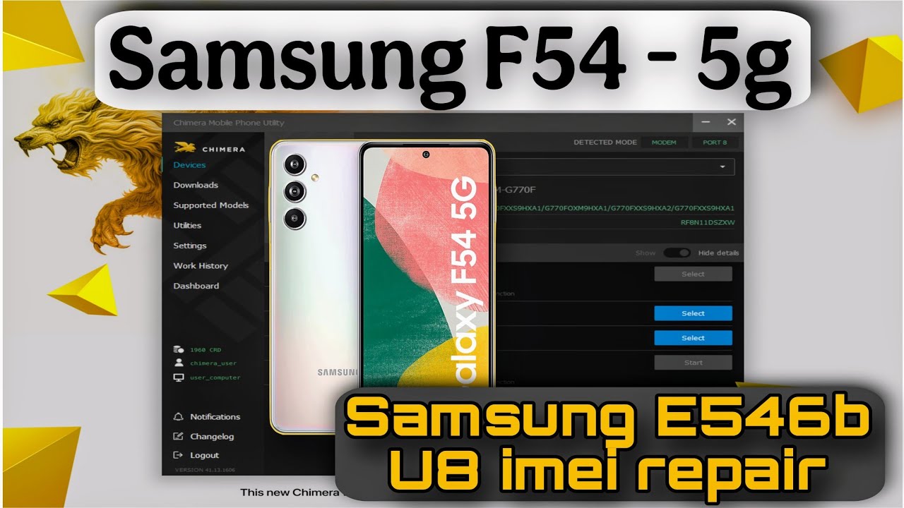 Samsung F54-5g imei repair |sm e546b u8| exynos imei repair 2025