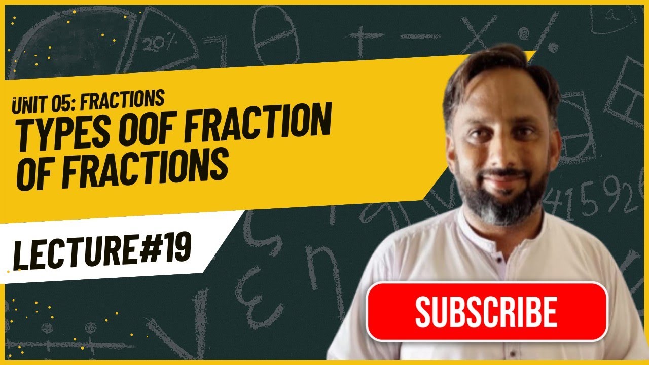 Unit #05 Lecture #19 types of Fractions | Proper, Improper, Mixed & Unit Fractions |