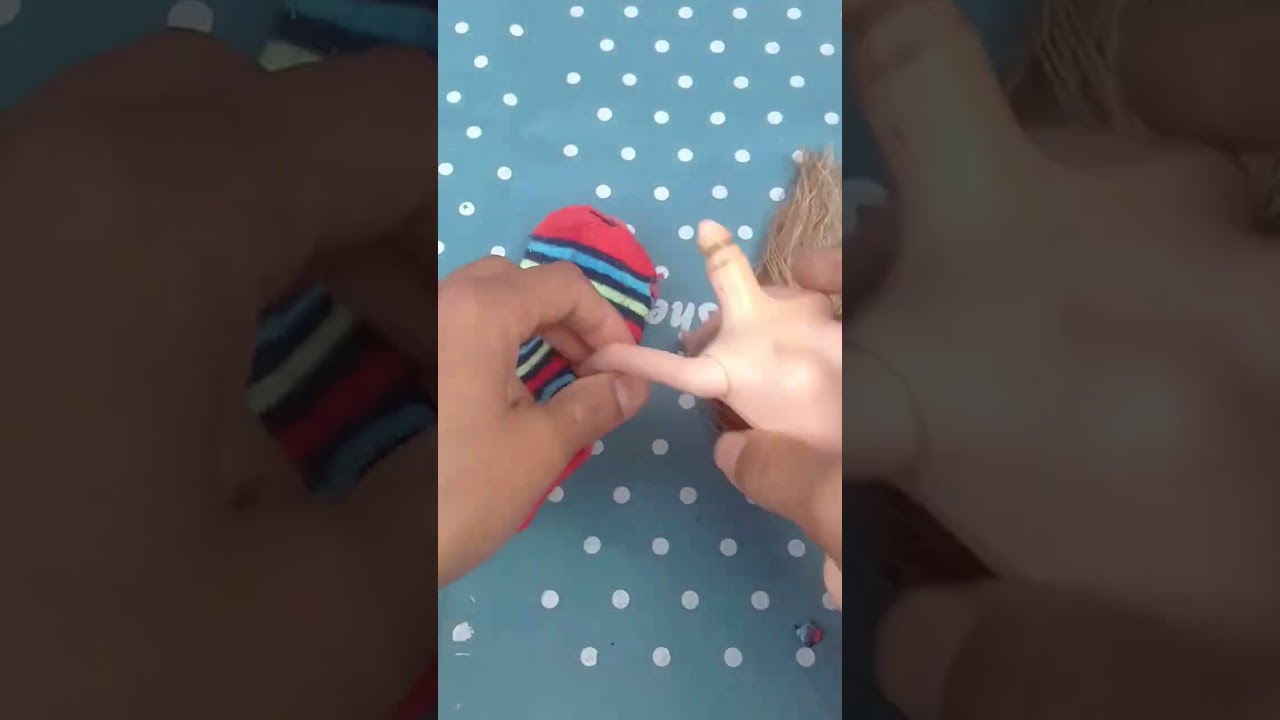 how to make doll dress with socks