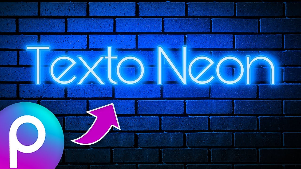 Como fazer TEXTO NEON no CELULAR pelo PicsArt | App Gratuito