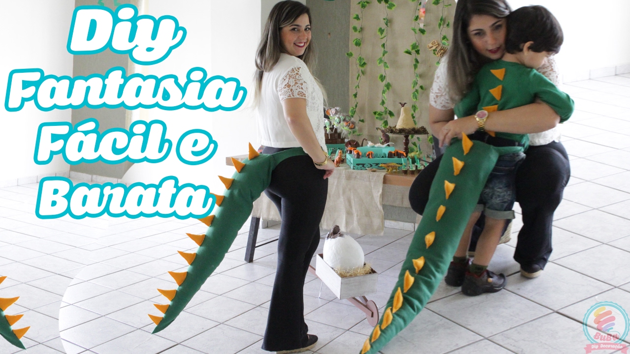 Como Fazer cauda de Dinossauro / jacaré - Fantasia