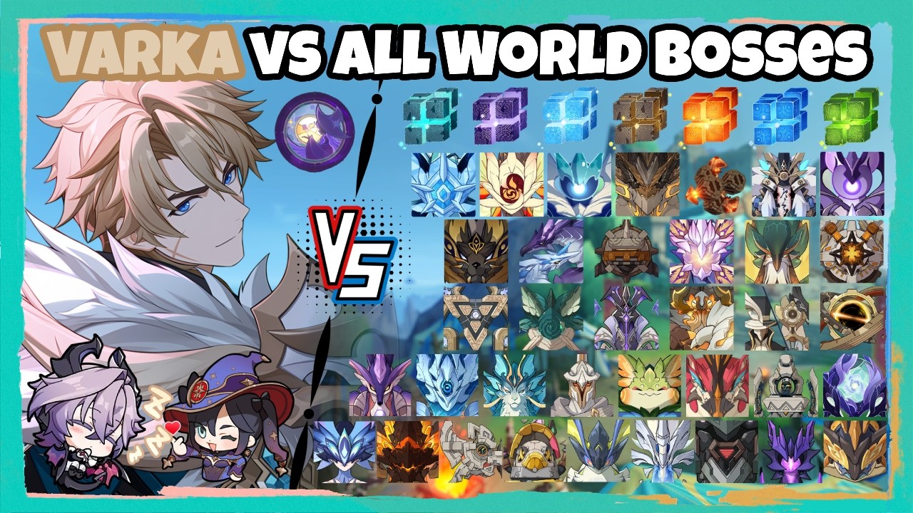 C0 Varka vs All World Bosses (WL 9) Without Food Buff | Genshin Impact