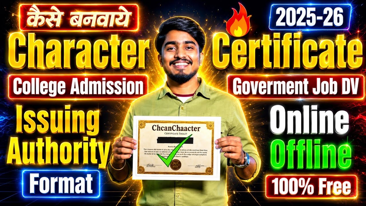 🔥Character Certificate: Govt Job & College Admission (Full Application & Tips) || चरित्र प्रमाण पत्र
