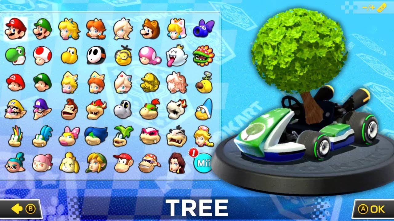 What if you play as a TREE in Mario Kart 8 Deluxe? (Flower Cup)