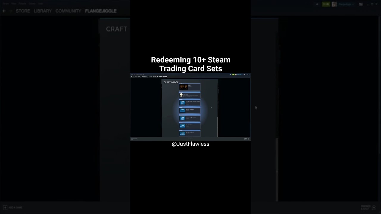 Redeeming 10+ Steam Trading Card Sets