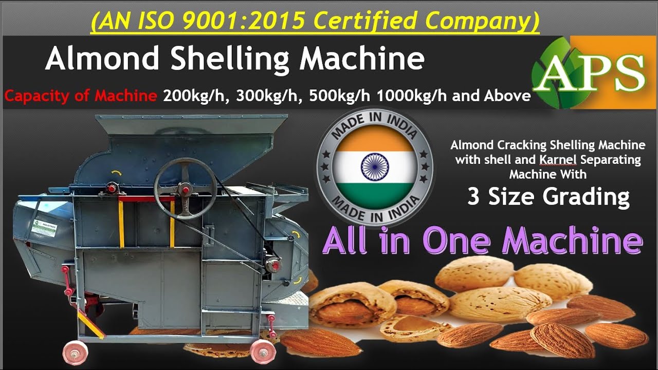 Almond Processing Cleaning, Hulling Shelling & Processing grading and cracking solution