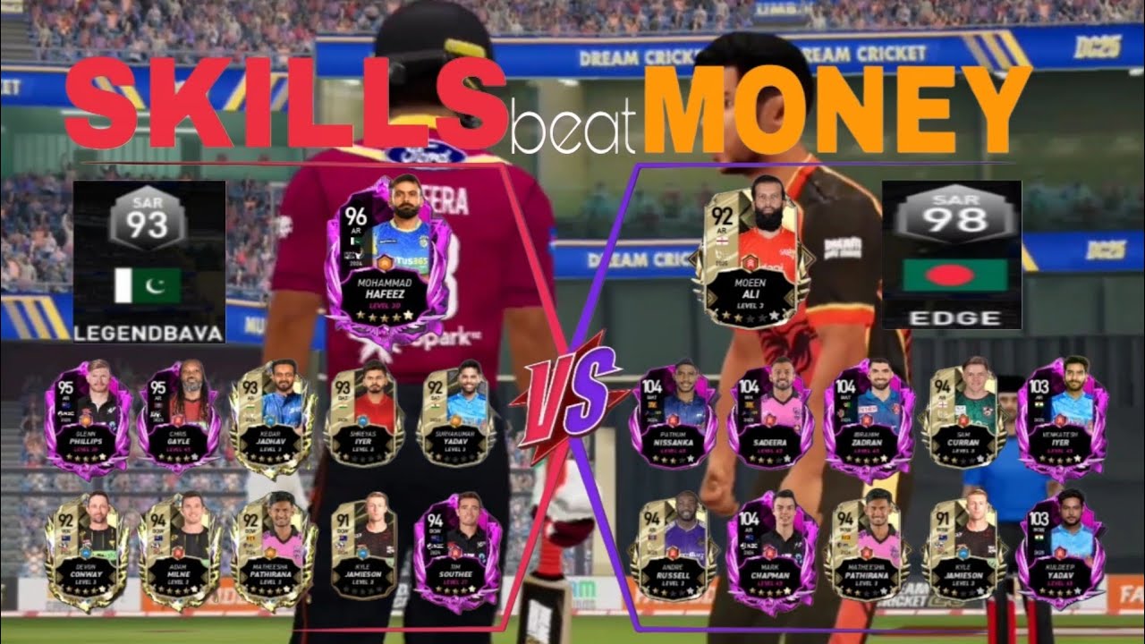 Money Vs Skills ☠️ Dream Cricket 25 Bating And Fast Bowlers Bowling Tips 4K ULTRA 