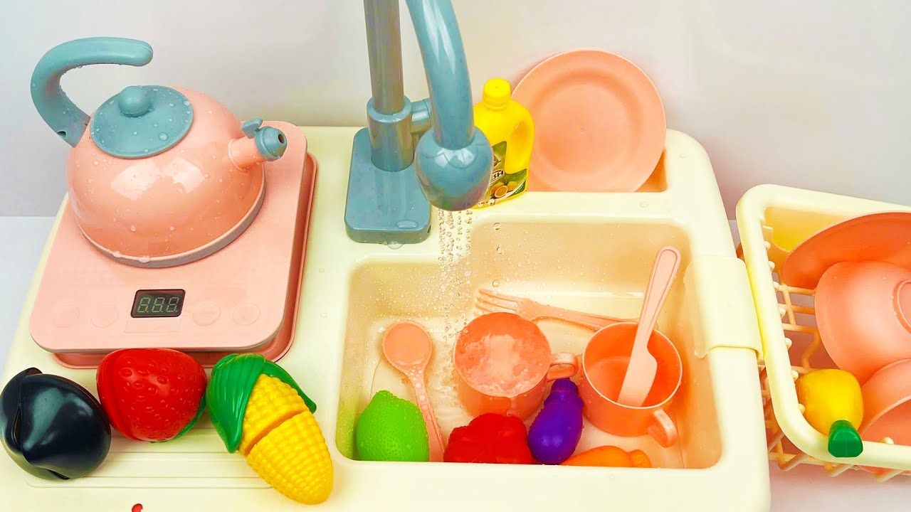 [toy asmr] Real Water Mini Kitchen Sink! 🚰 설거지 장난감