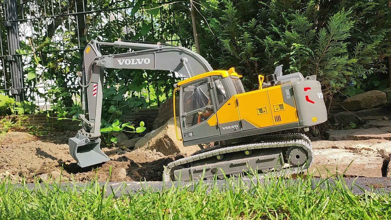 RC Volvo EC160E Hydraulik Bagger Bruder Baustelle Erdbewegungen Begradigen Teil#3/Part#3