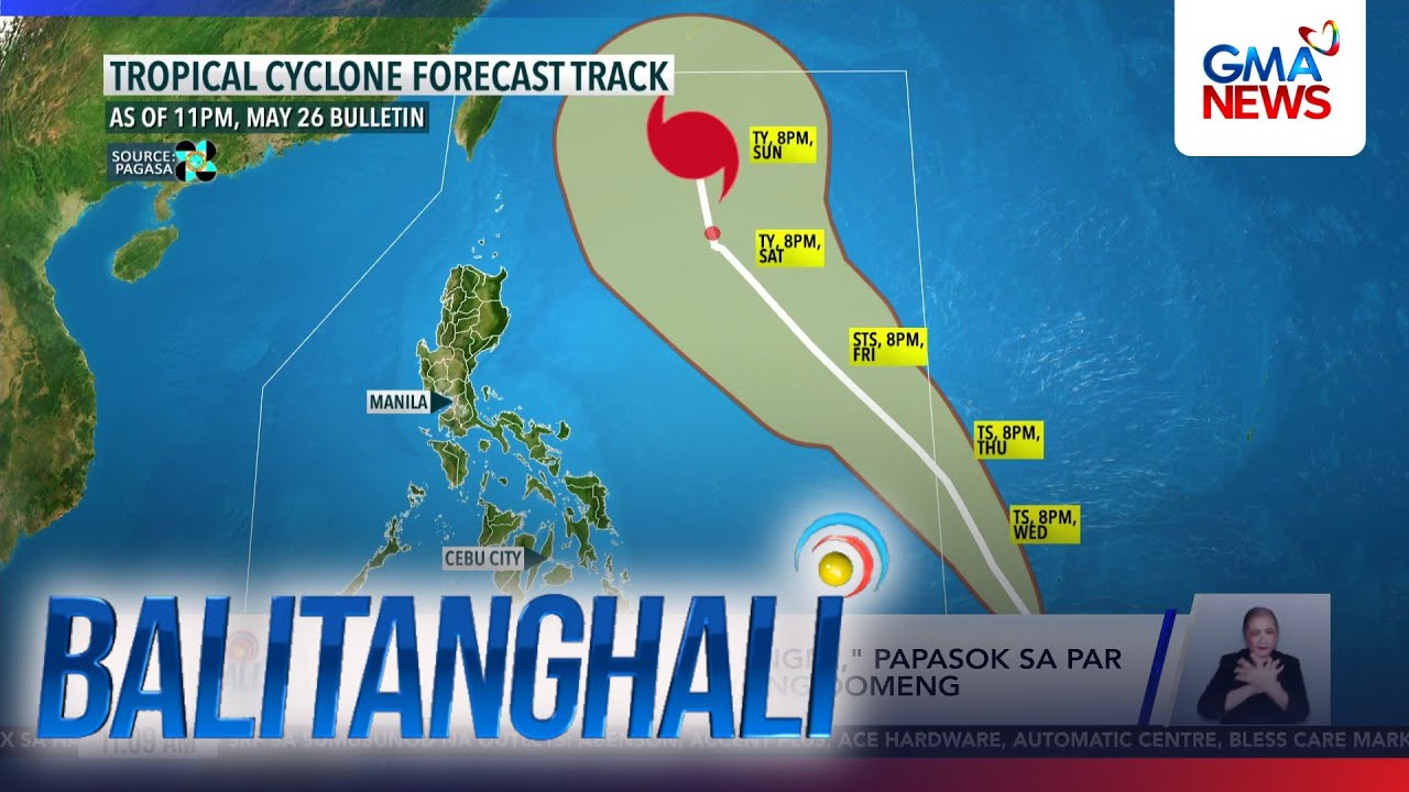 PAGASA - Tropical storm 'Jangmi,' papasok sa PAR bukas... | Balitanghali