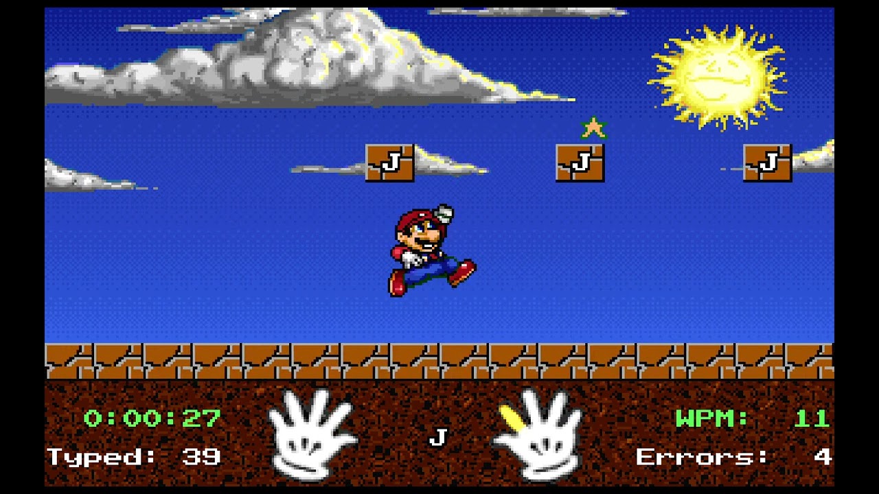 Mario Teaches Typing gameplay!
