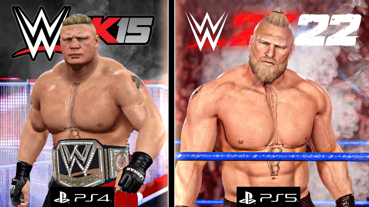 WWE  2K15 vs WWE 2K22 Graphics Comparison Top 10 Entrances! PS5