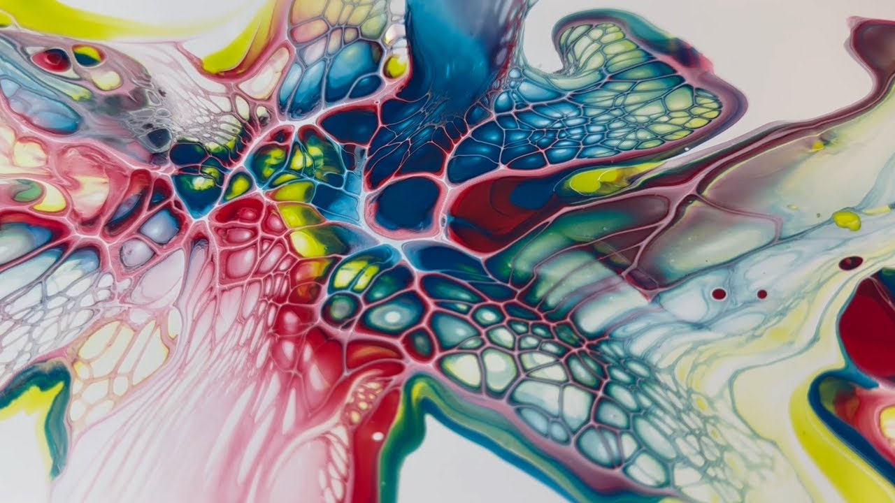 Phenomenal Electric Fluid Abstract Blowout, 🎨 That Yellow Green is GLOWING! ✨🌟