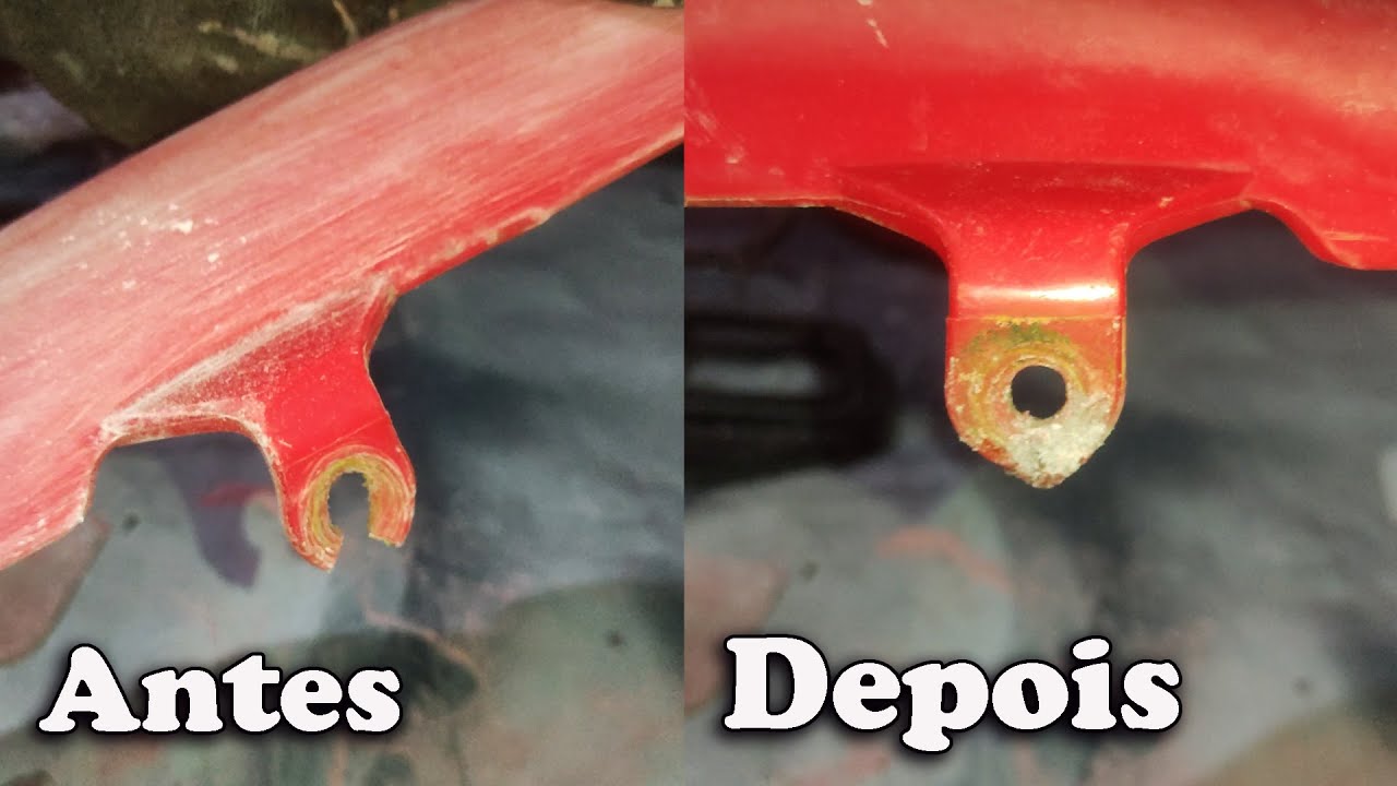 Como fazer solda em plástico, Paralama de moto quebrado