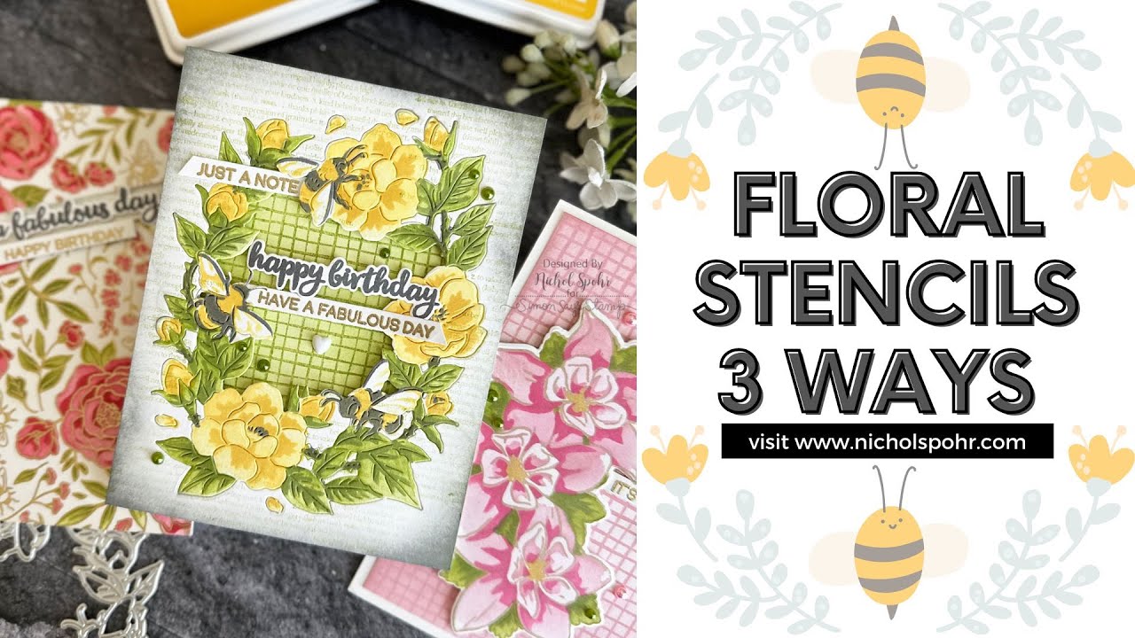 Floral Stencils 3 Ways | Hero Arts Spring 2023 Release