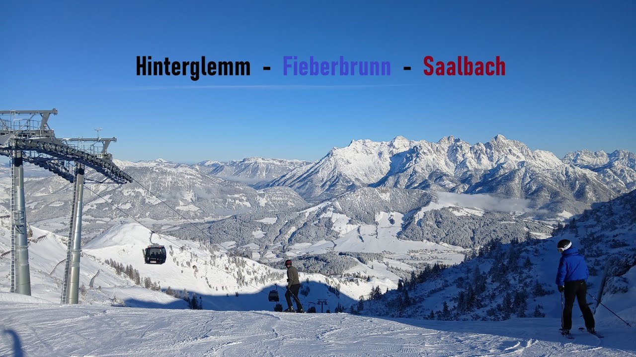 Eine Traumhafte Durchquerung von Hinterglemm über Fieberbrunn nach Saalbach mit dem Snowboard
