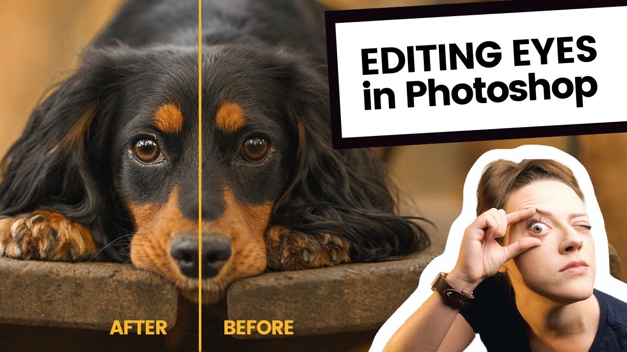 Easy way to make pets eyes POP! | Retouching Eyes in Photoshop with Curves Adjustment Layers