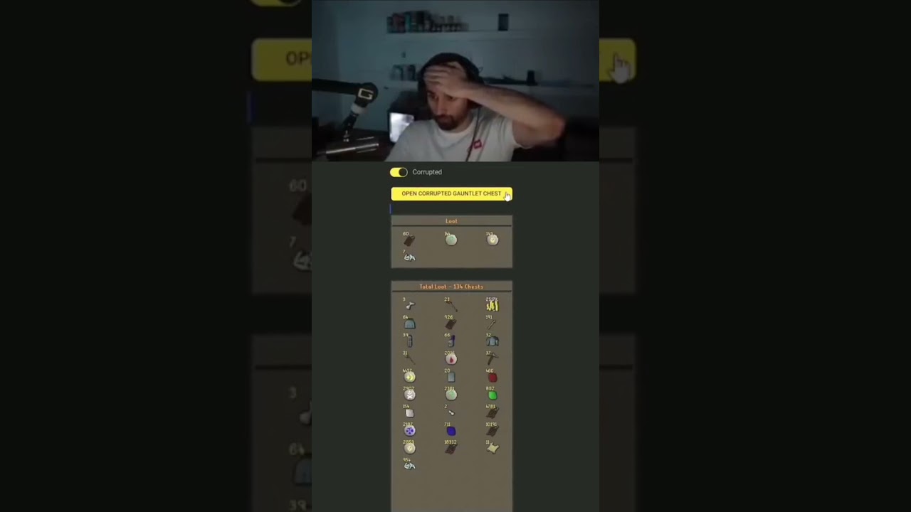 Corrupted Gauntlet Loot Simulator 👀 #runescape #osrsclips