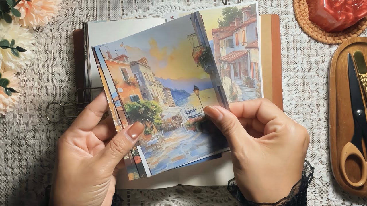 (ASMR) Journal with me 🍒| Beautiful sunset | Pali.s_Rest day