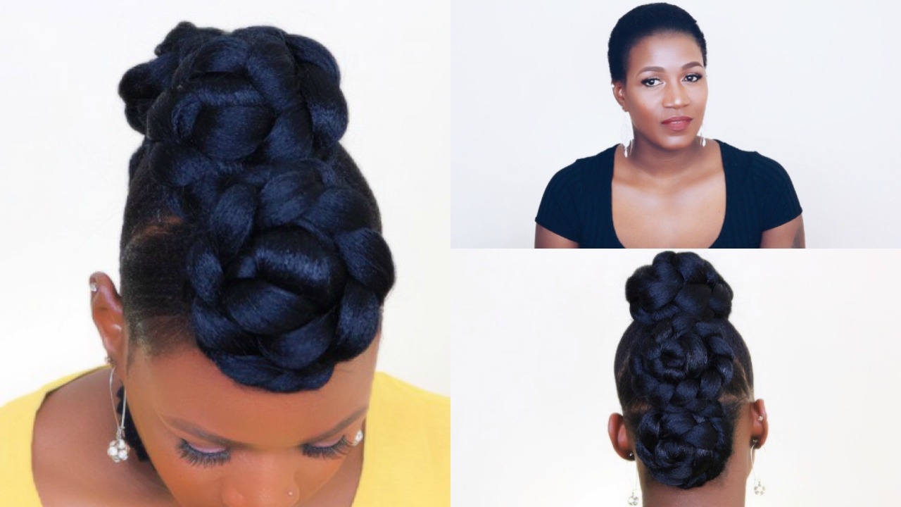 Faux Bun Hawk On Short Natural Hair