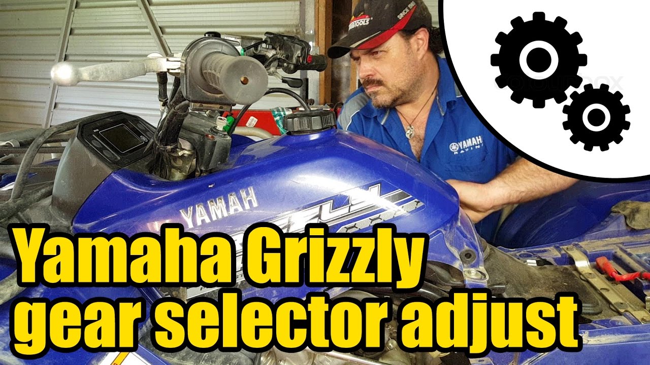 Yamaha Grizzly 450 4x4 external gear selector adjustment #1014
