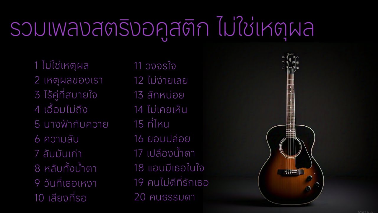 รวมเพลงสตริงอคูสติก ไม่ใช่เหตุผล #music 