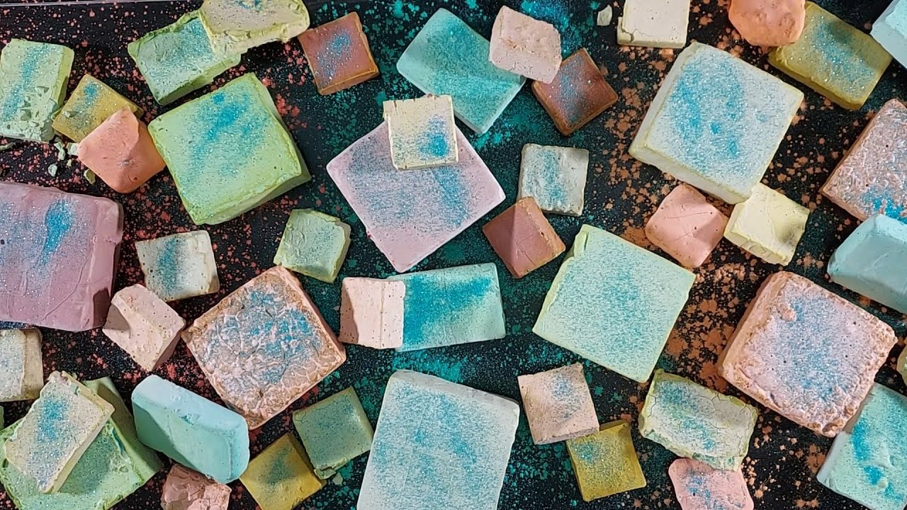 Pastel Dream Chalk Crush ASMR 🌸💆‍♀️ | Chalk Crushing ASMR | New Gym Chalk ASMR | Oddly Satisfying
