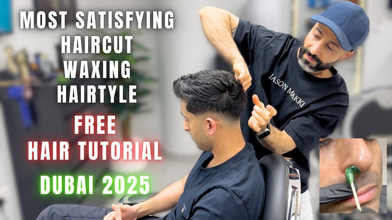 Men’s Haircut Tutorial by Jason Makki 💈 Low Fade, Textured Hairstyle & Nose Waxing | USA Barbers