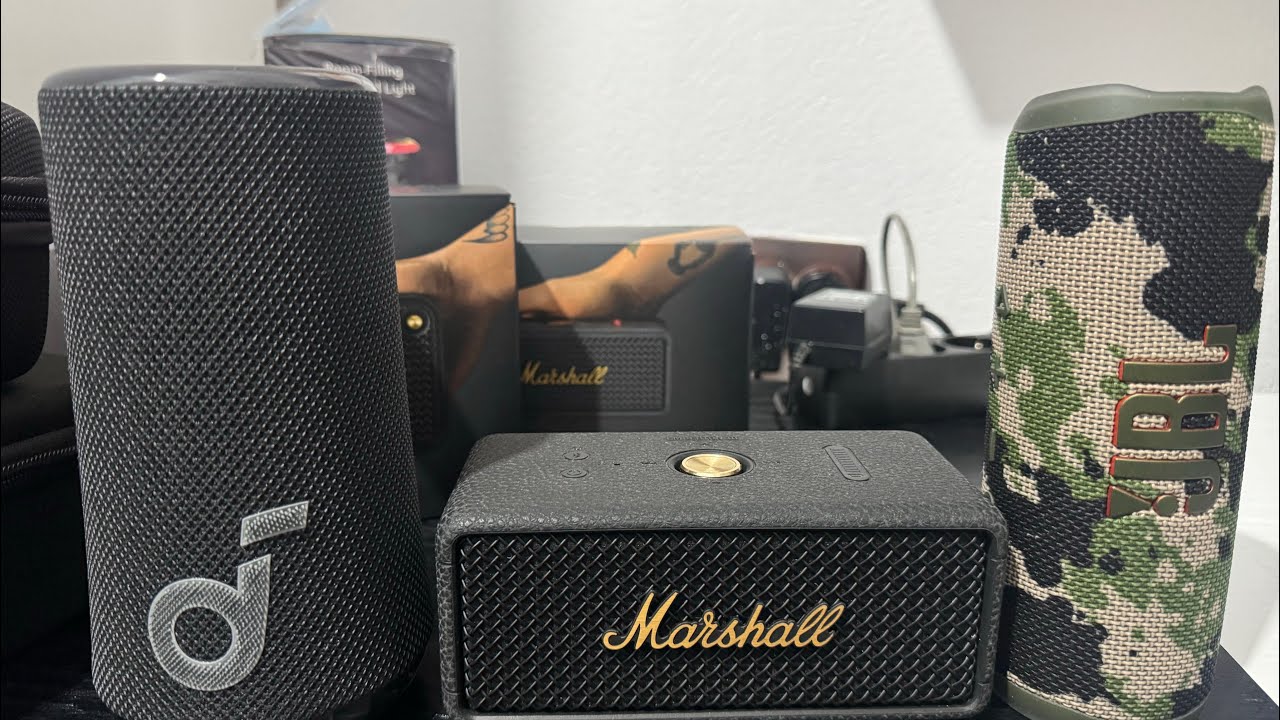 🆕Anker Soundcore Glow vs JBL Flip 6 vs Marshall Emberton III💥sound battle