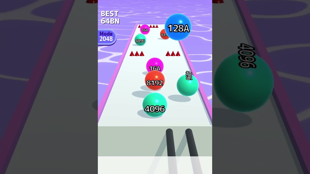 Ball Run 2048 Detour mode 128D-2048E