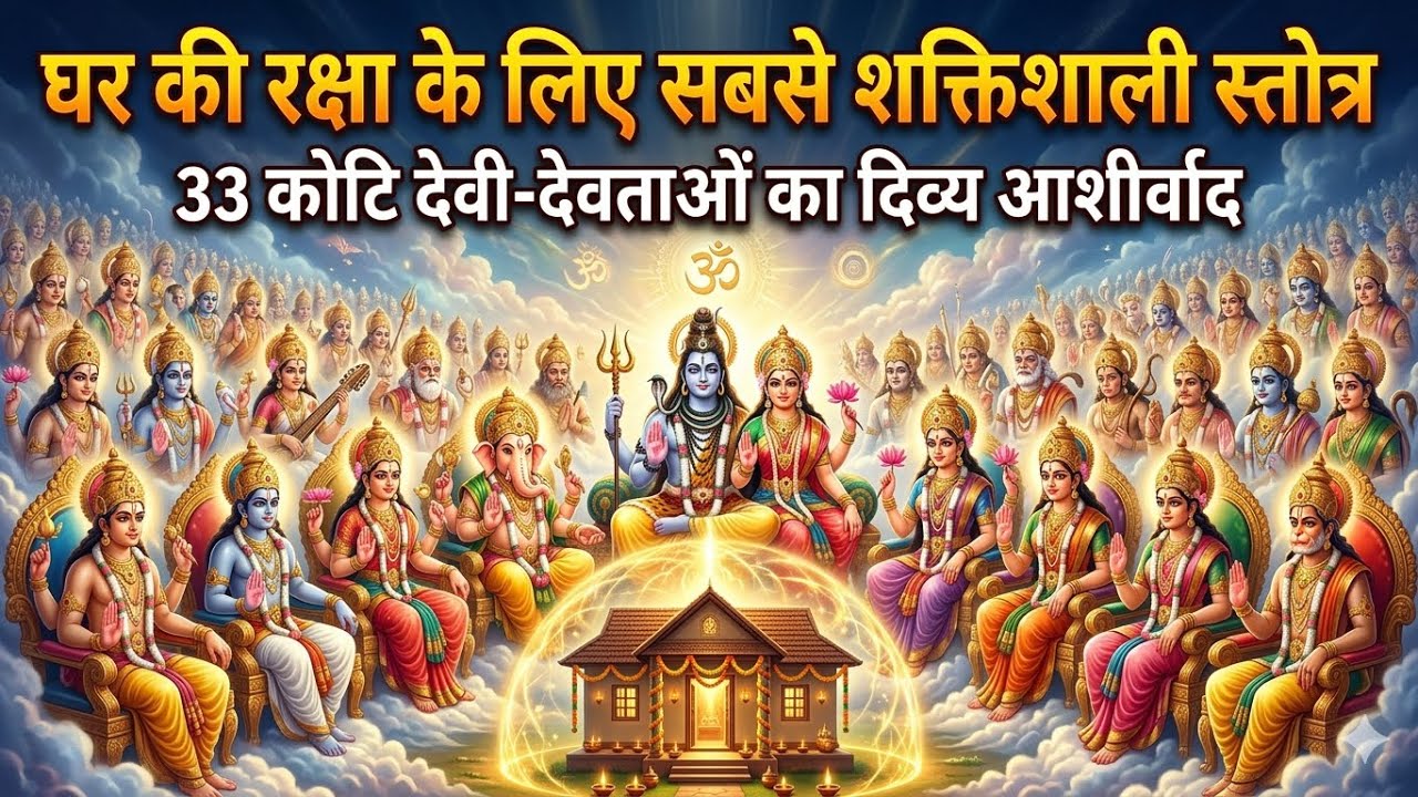 घर की रक्षा के लिए सबसे शक्तिशाली स्तोत्र 33 कोटि देवी-देवताओं का दिव्य आशीर्वाद  Powerful All Gods