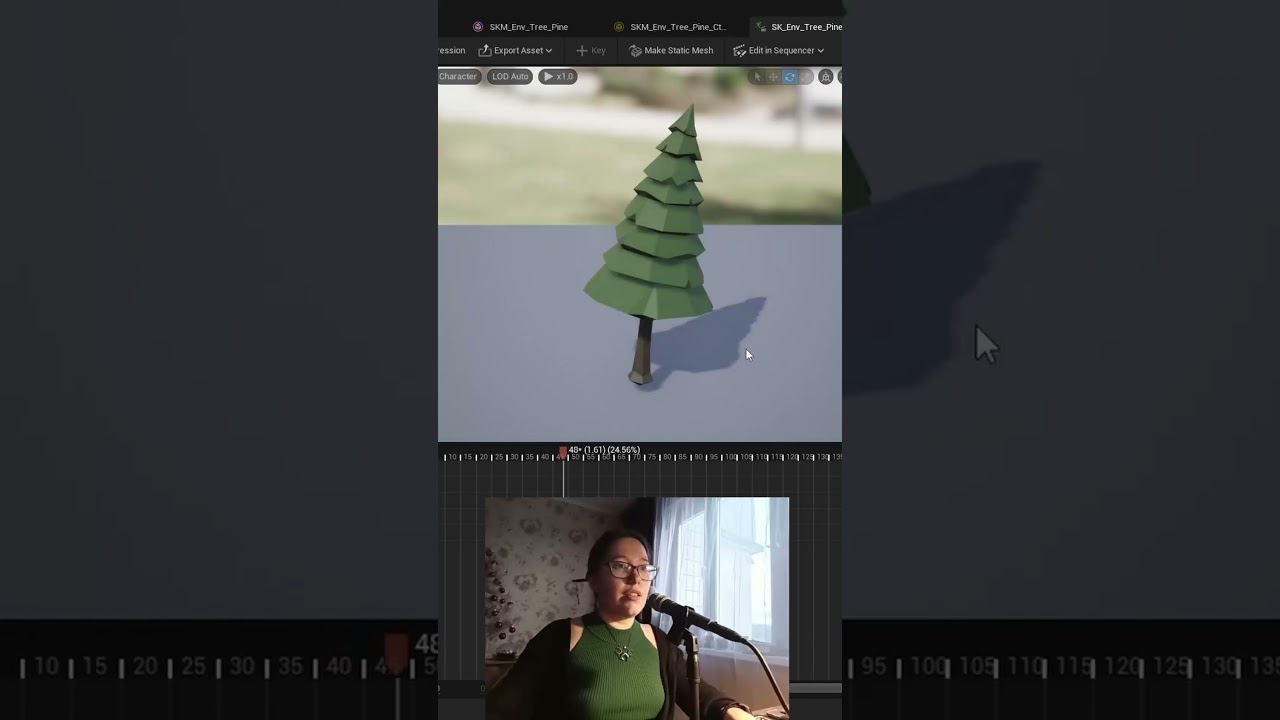 Анимация ёлок от меша до Animation Blueprint в Unreal Engine 5