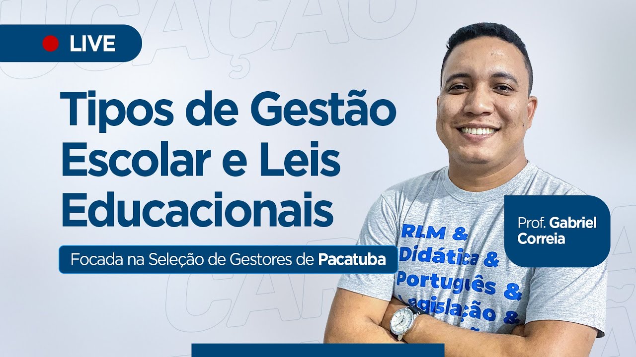 Seleção de Gestores de Pacatuba | Tipos de Gestão Escolar e Leis Educacionais