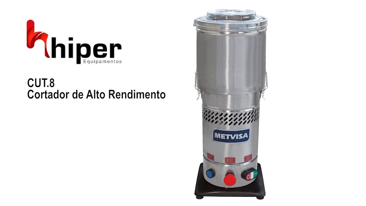 Cutter Cortador De Alto Redimento Industrial  4, 6 e 8 Litros - Cut8 - Metvisa  CUT4 / CUT6 / CUT8