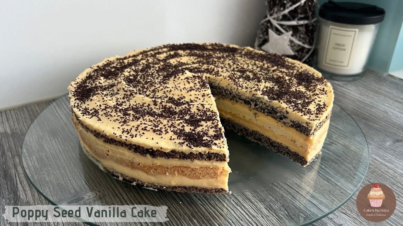 Delicious Poppy Seed Vanilla Cake | Easy Recipe