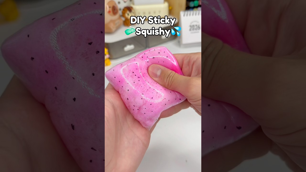 🧼DIY Cotton Sticky Squishy🫧!? #diysquishy #diycrafts #cutecrafts #papercrafts #diy