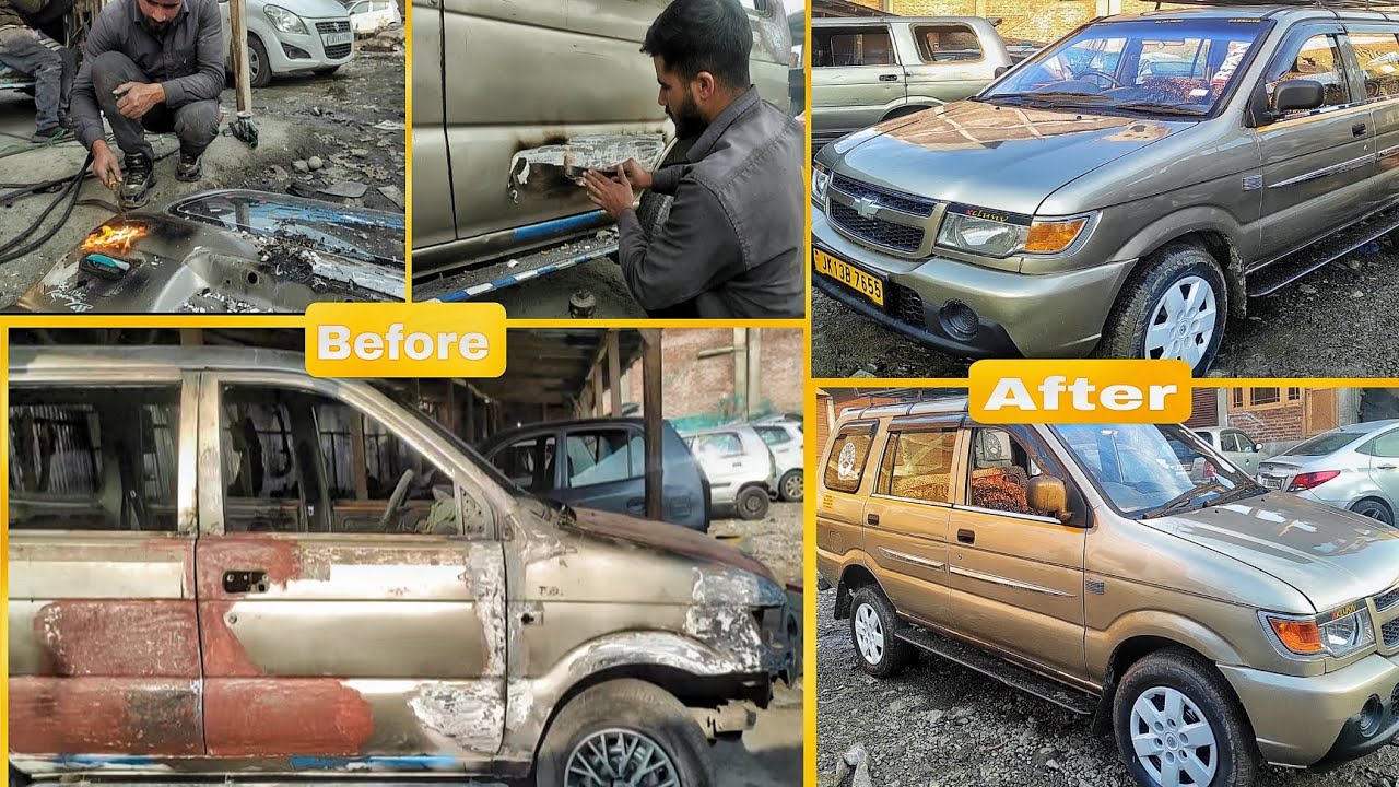 Tavera restorationCar repair/Auto body repair/Car restoration/Old tavera restoration Kashmir