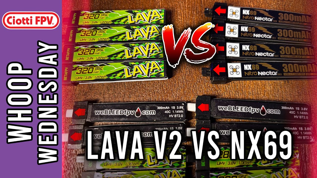 Battery Testing - BetaFPV Lava v2 vs NBD NX69 vs WeBleedFPV - #6batteries - Q&A
