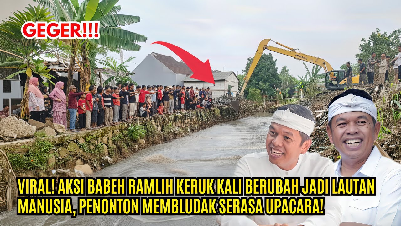 THE POWER OF BABEH RAMLIH! GARA-GARA PENGERUKAN, WARGA RELA BERJEMUR MACAM UPACARA PINGGIR KALI