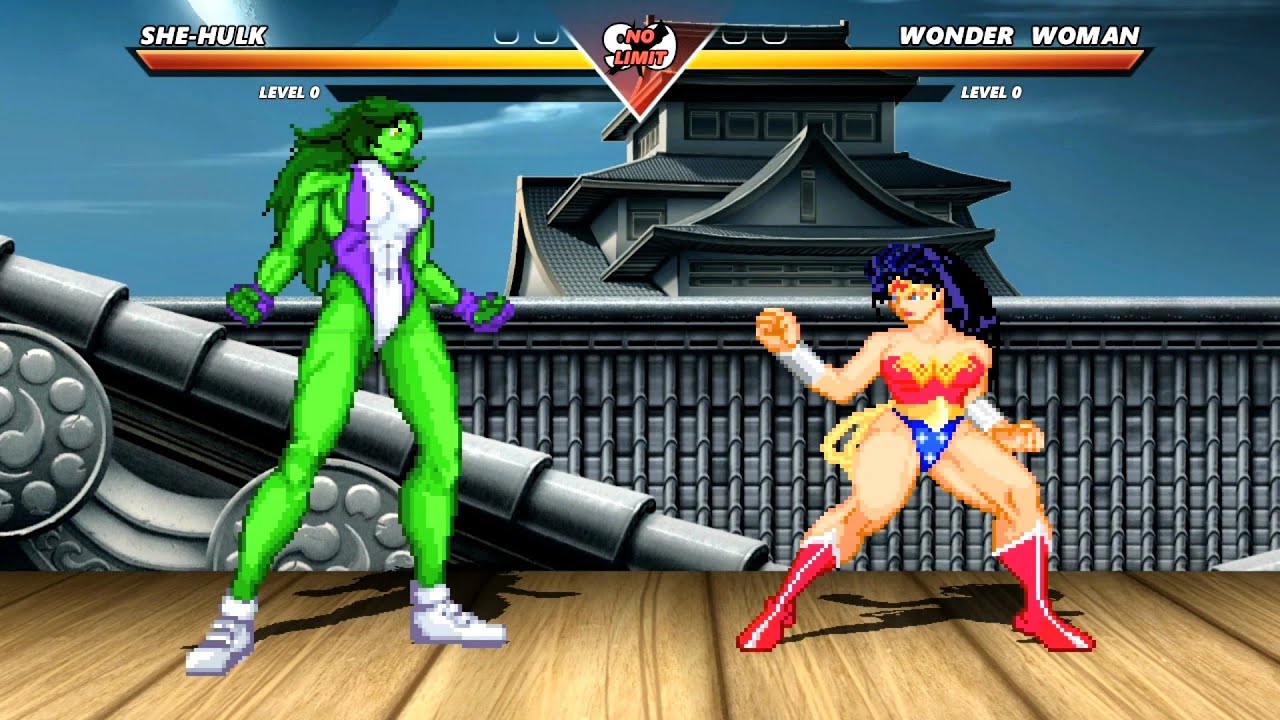 SHE HULK vs WONDER WOMAN - Highest Level Awesome Fight!