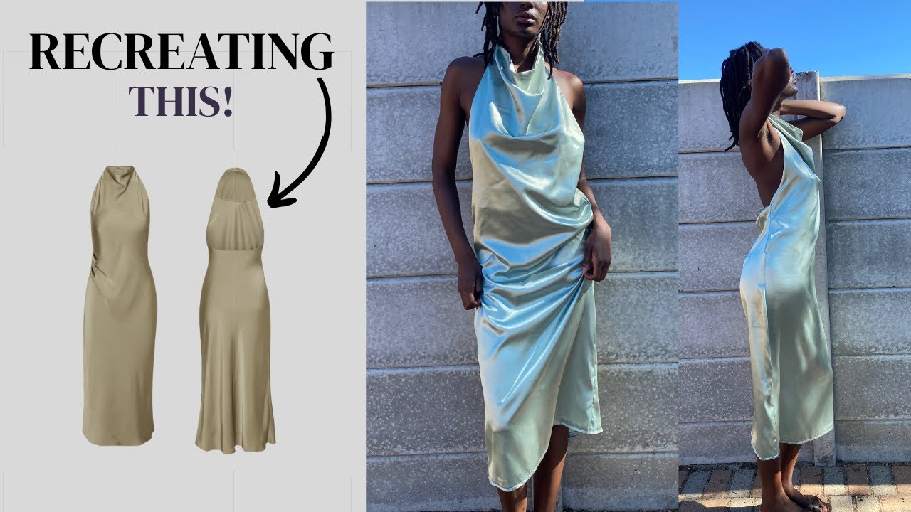 I Recreated the viral Aritzia Satin Dress|DIY Sewing Tutorial with ThatGirlRuvie