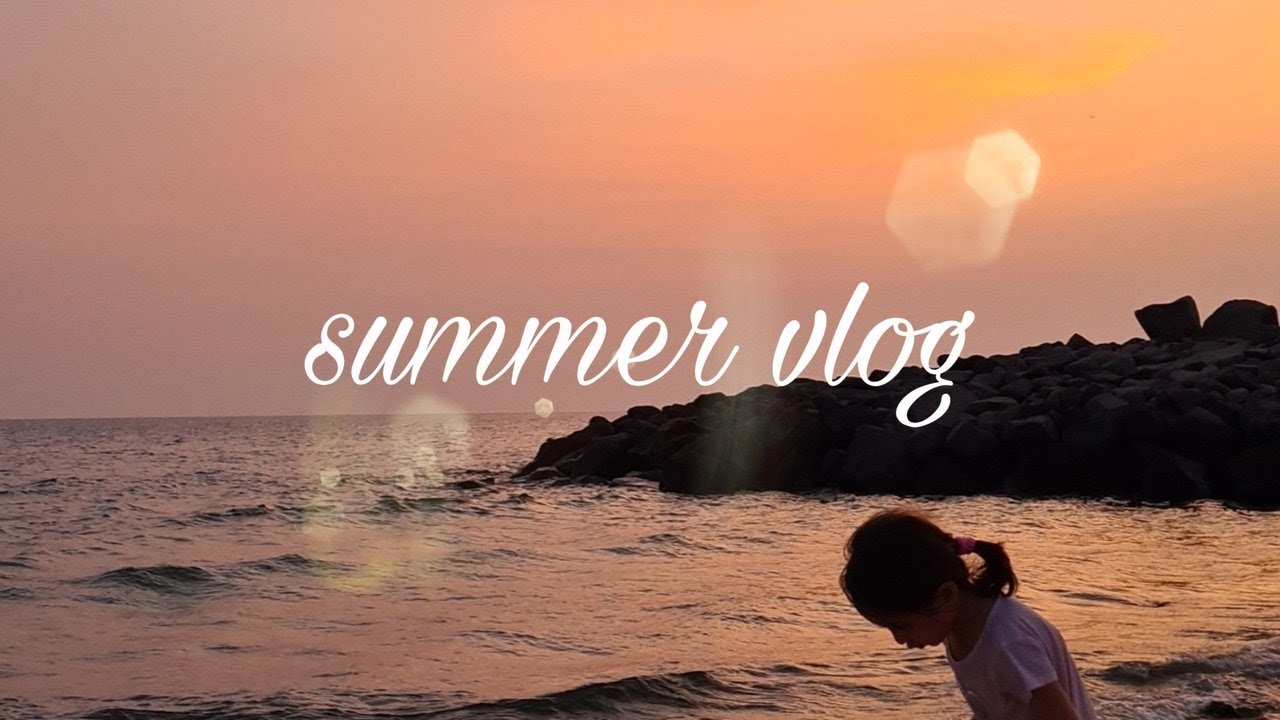 Summer vibes 🌊✨💙 Beach day ⛱ .. فلوق صيفي لطيف مع امواج البحر