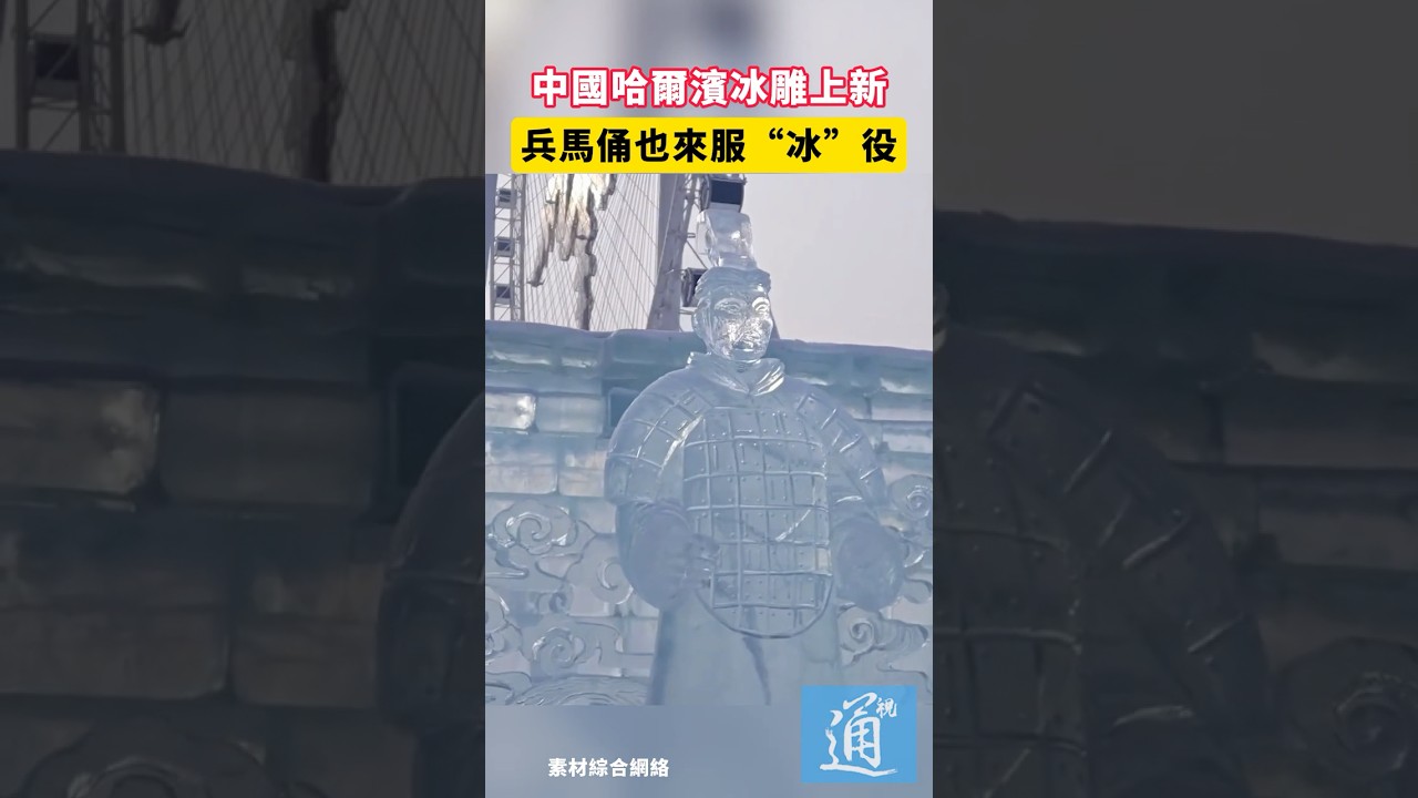 中國哈爾濱冰雕上新！兵馬俑也來服&ldquo;冰&rdquo;役#哈爾濱 #冰雕 #兵馬俑 #中國 #china