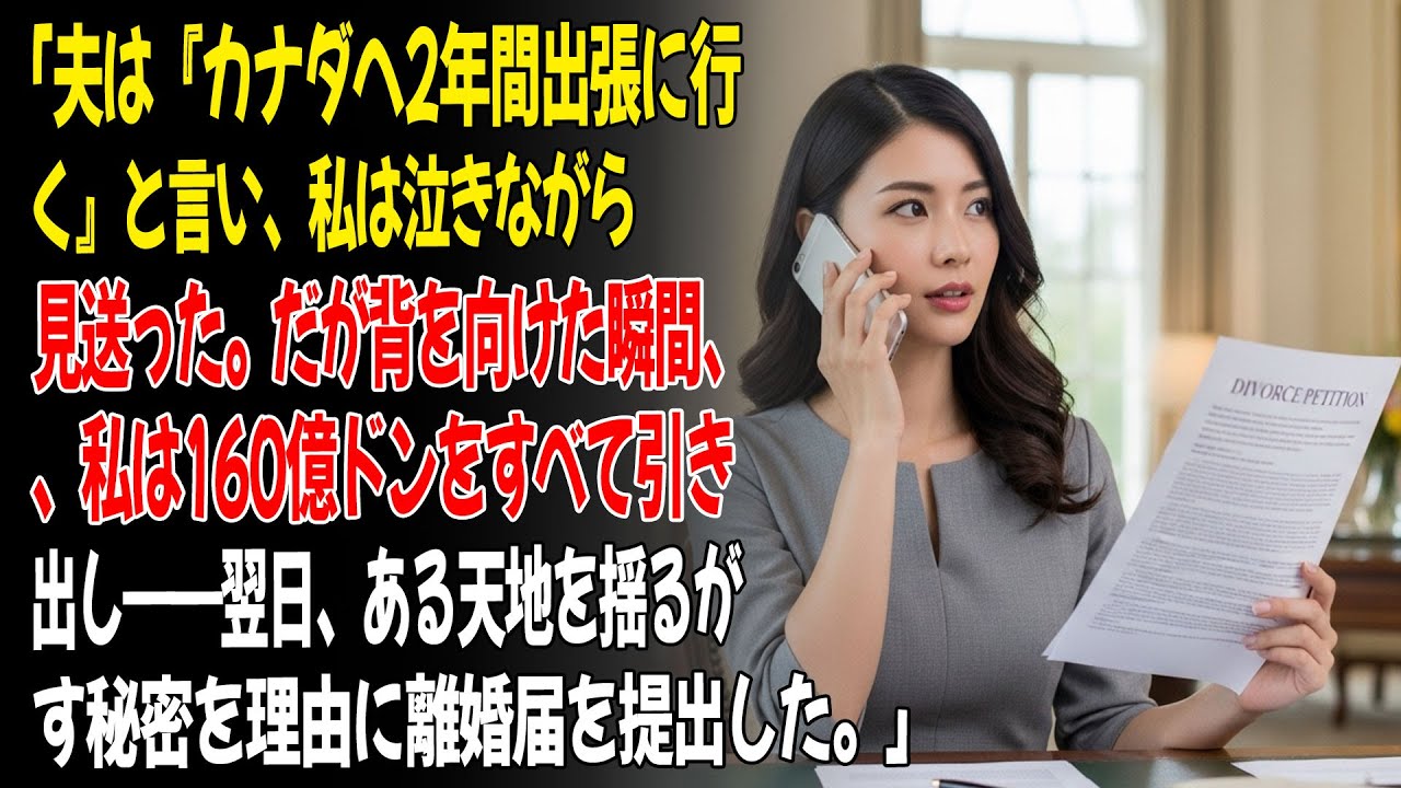 「夫は『カナダへ2年間出張する』と言っていたが、実は愛人を連れて海外移住するつもりだった。真実を知った私は、160億ドンをすべて引き出し――彼はその場で凍りついた。」😡...ㅣ黄昏恋ㅣ老後の物語ㅣ再婚