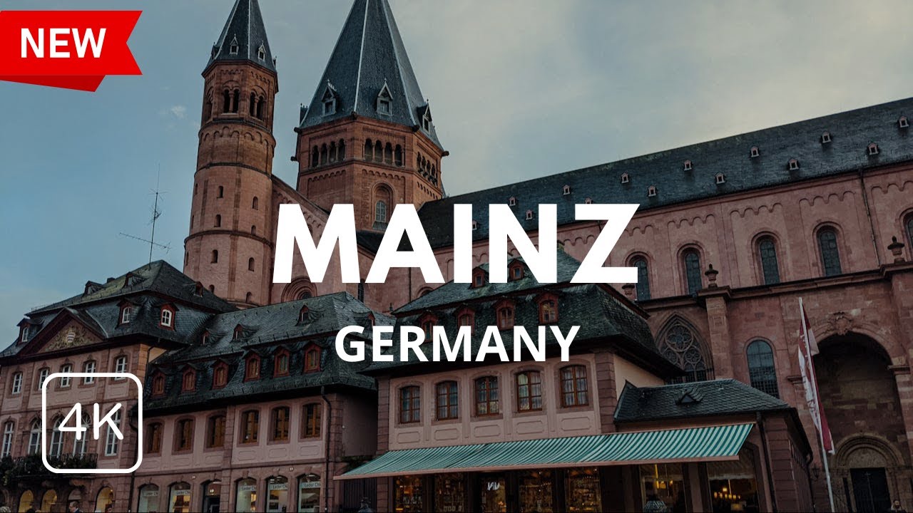 Mainz Germany 🇩🇪 Rainy Walk🌧 2024 4k HDR Walking Tour