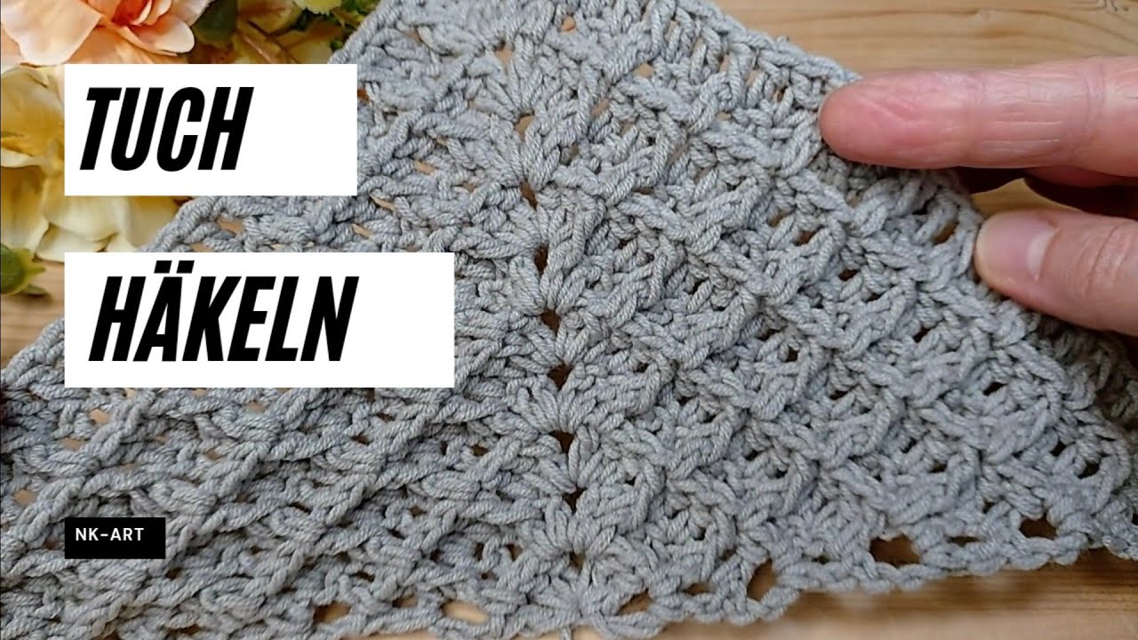 Dreieckstuch Waffelmuster häkeln #häkeln